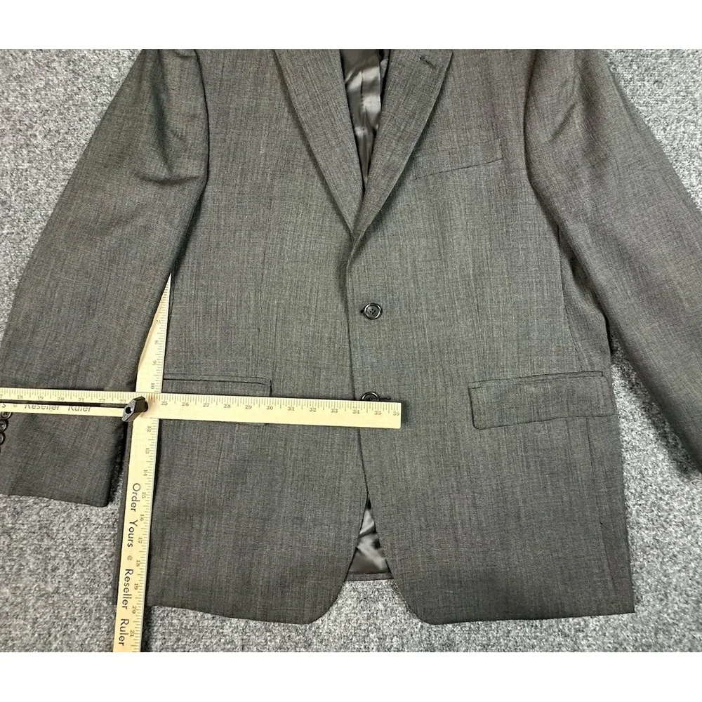 Lauren Ralph Lauren Suit Jacket Mens 44R Gray 100% Wool Sport Coat Union Made